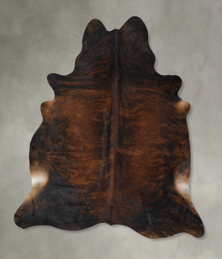 Dark Brindle XX-Large Brazilian Cowhide Rug 7'5"H x 6'10"W #B17840 by Hudson Hides