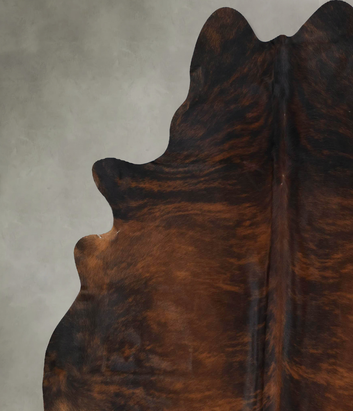 Dark Brindle XX-Large Brazilian Cowhide Rug 7'5"H x 6'10"W #B17840 by Hudson Hides