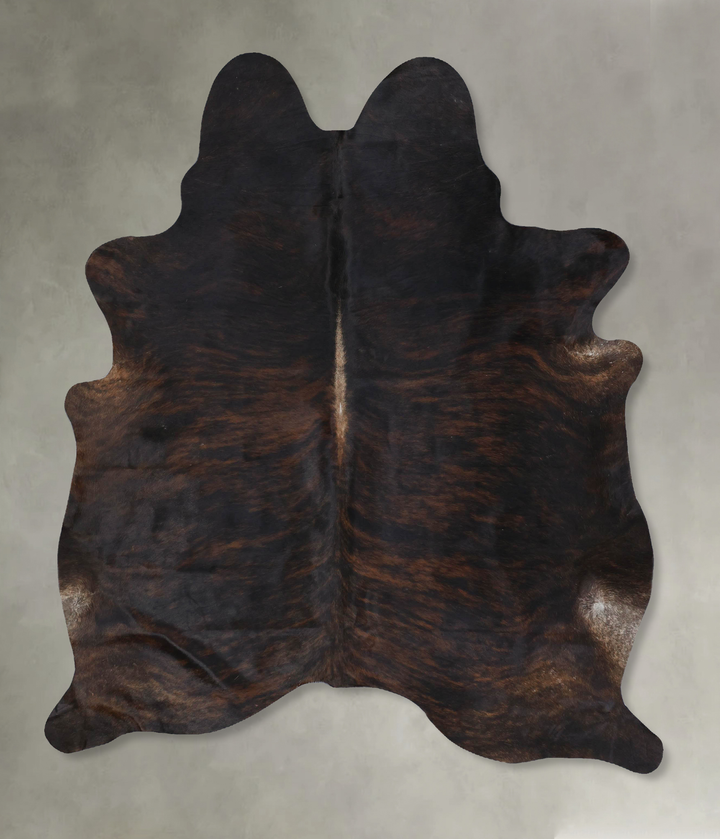 Dark Brindle X-Large Brazilian Cowhide Rug 7'8"H x 5'11"W #B17841 by Hudson Hides