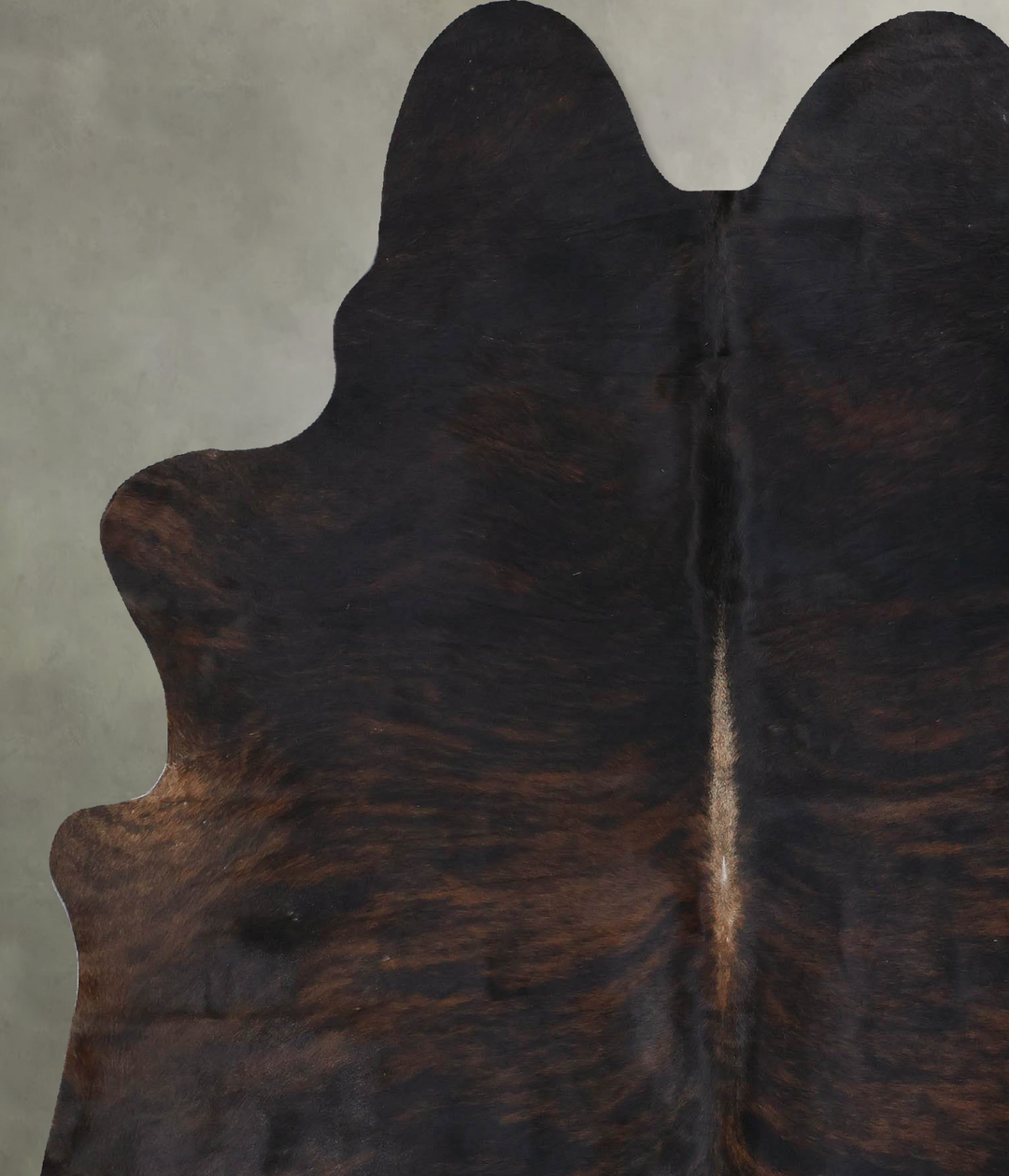Dark Brindle X-Large Brazilian Cowhide Rug 7'8"H x 5'11"W #B17841 by H