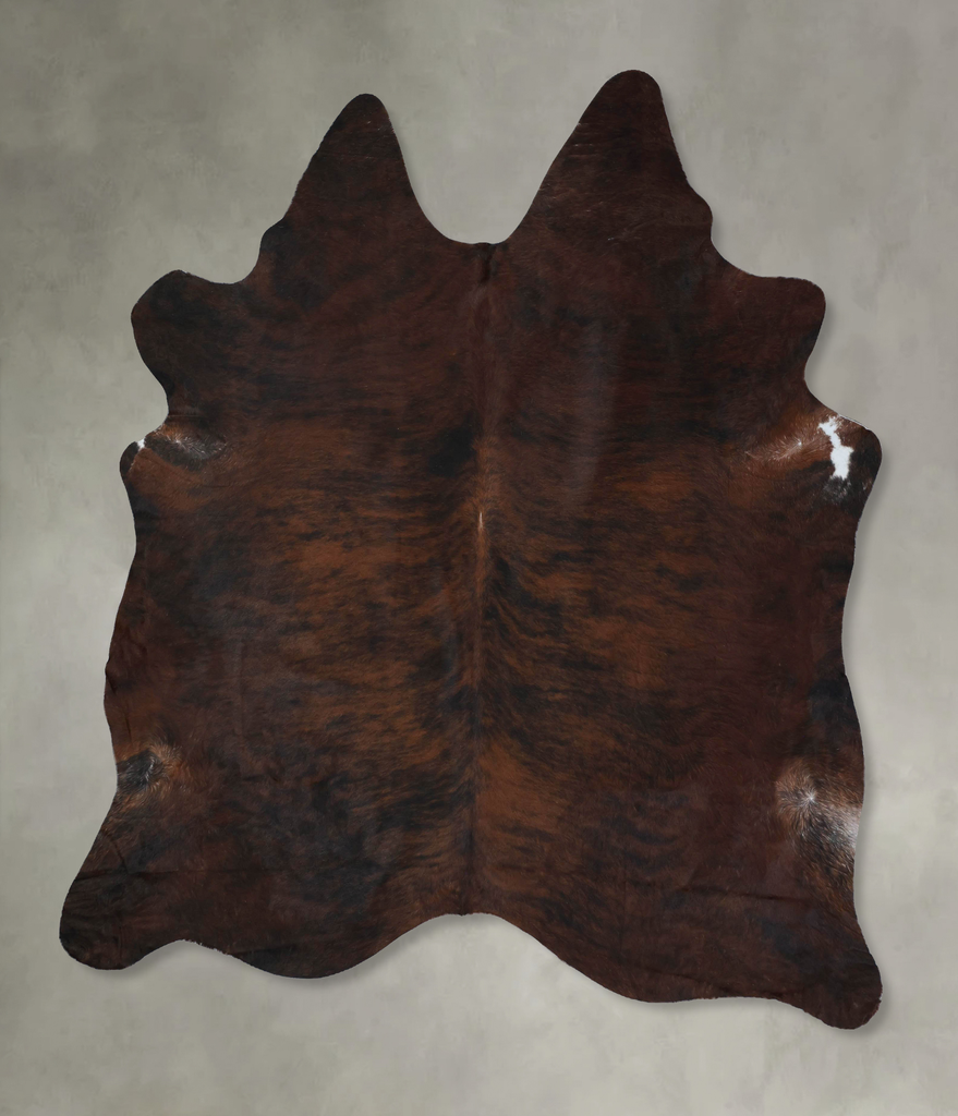 Dark Brindle XX-Large Brazilian Cowhide Rug 8'6"H x 7'2"W #B17843 by Hudson Hides