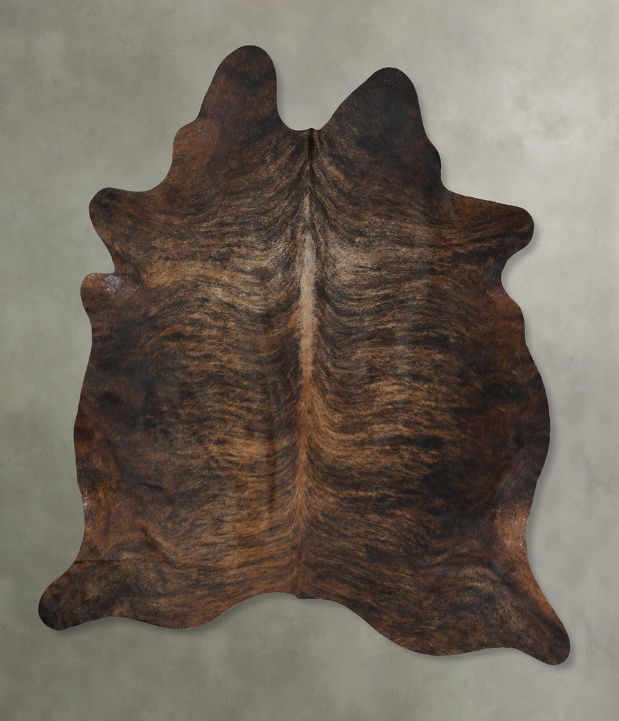 Dark Brindle XX-Large Brazilian Cowhide Rug 8'6"H x 6'11"W #B17844 by Hudson Hides