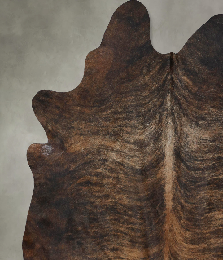 Dark Brindle XX-Large Brazilian Cowhide Rug 8'6"H x 6'11"W #B17844 by Hudson Hides