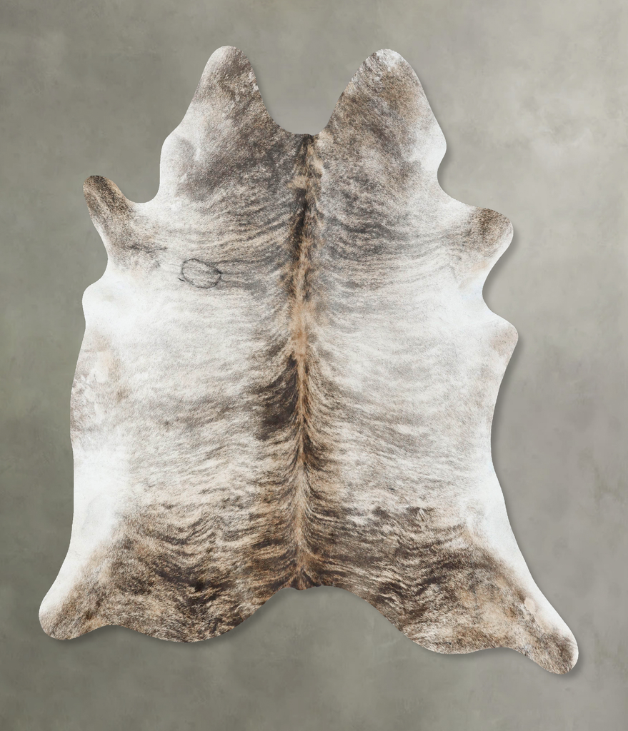 Light Brindle X-Large Brazilian Cowhide Rug 7'5"H x 6'4"W #B17846 by Hudson Hides