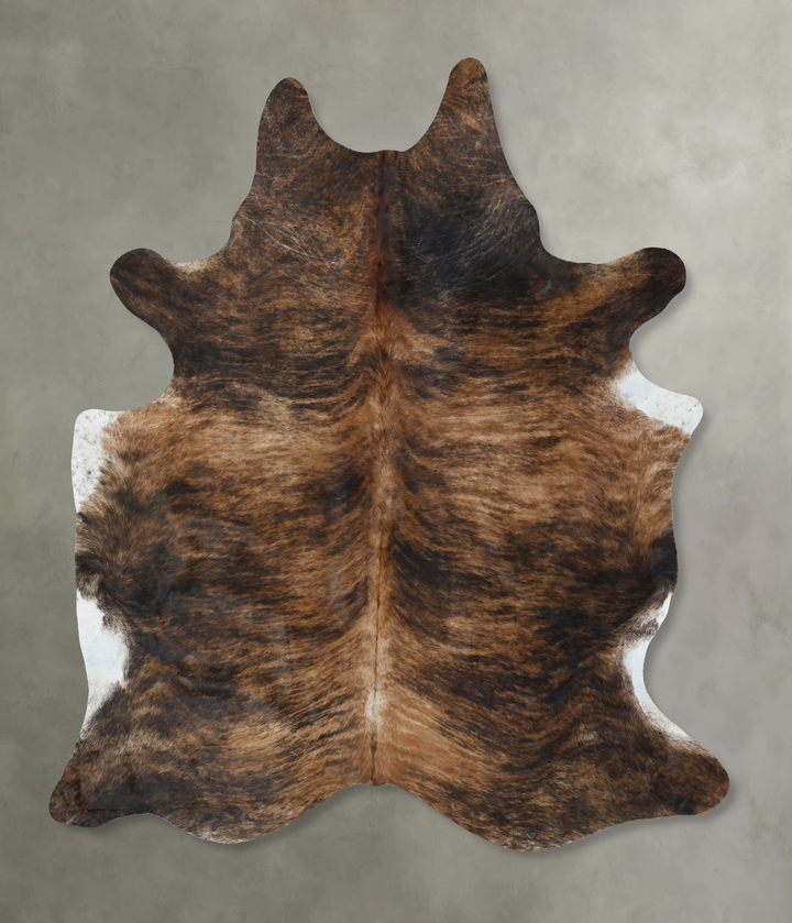 Dark Brindle X-Large Brazilian Cowhide Rug 7'6"H x 5'11"W #B17847 by Hudson Hides