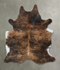 Dark Brindle X-Large Brazilian Cowhide Rug 7'6