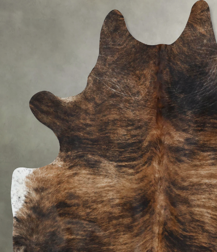 Dark Brindle X-Large Brazilian Cowhide Rug 7'6"H x 5'11"W #B17847 by Hudson Hides