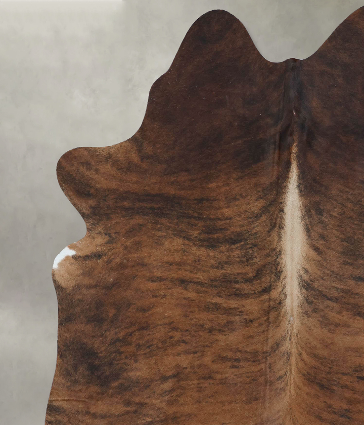Medium Brindle X-Large Brazilian Cowhide Rug 7'5"H x 5'10"W #B17848 by Hudson Hides