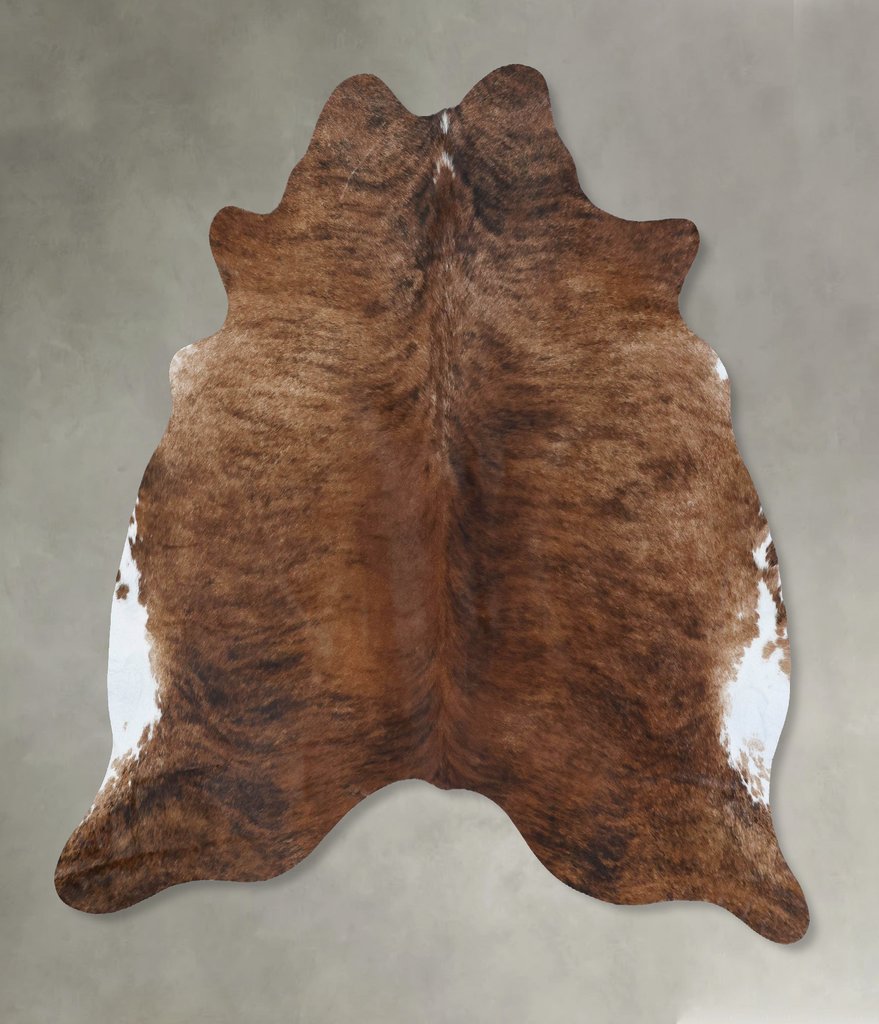 Medium Brindle X-Large Brazilian Cowhide Rug 6'9"H x 6'9"W #B17852 by Hudson Hides
