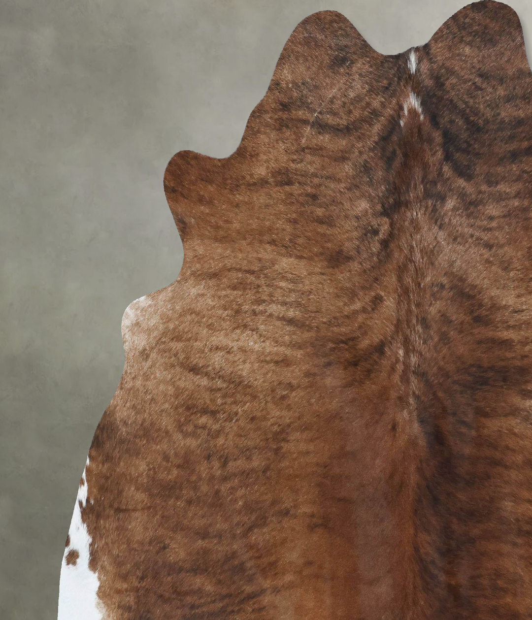 Medium Brindle X-Large Brazilian Cowhide Rug 6'9"H x 6'9"W #B17852 by 