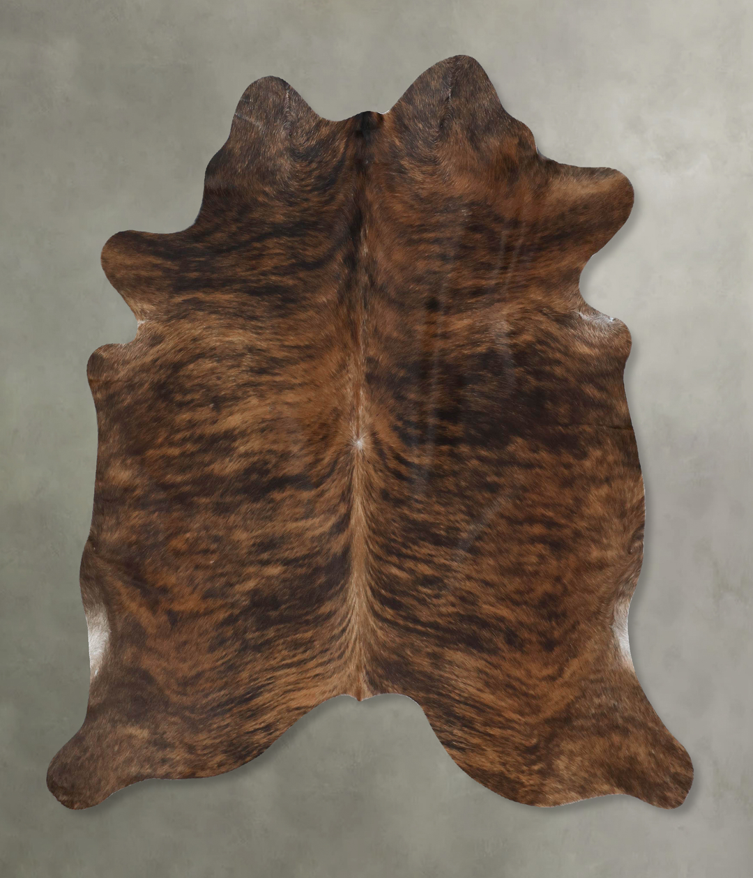 Dark Brindle Large Brazilian Cowhide Rug 6'4"H x 5'11"W #B17854 by Hud