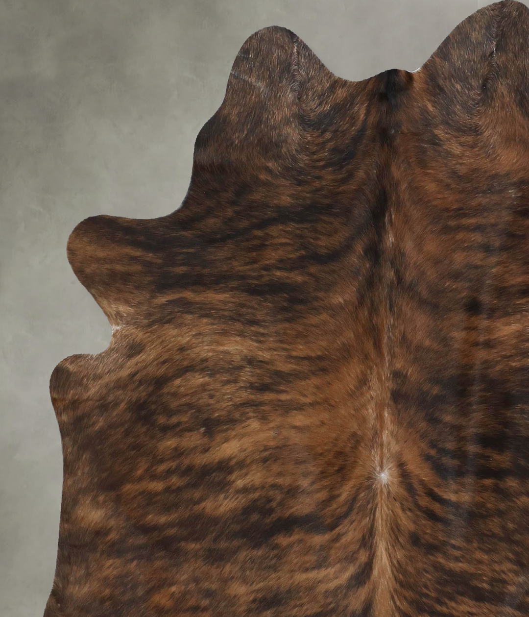 Dark Brindle Large Brazilian Cowhide Rug 6'4"H x 5'11"W #B17854 by Hud