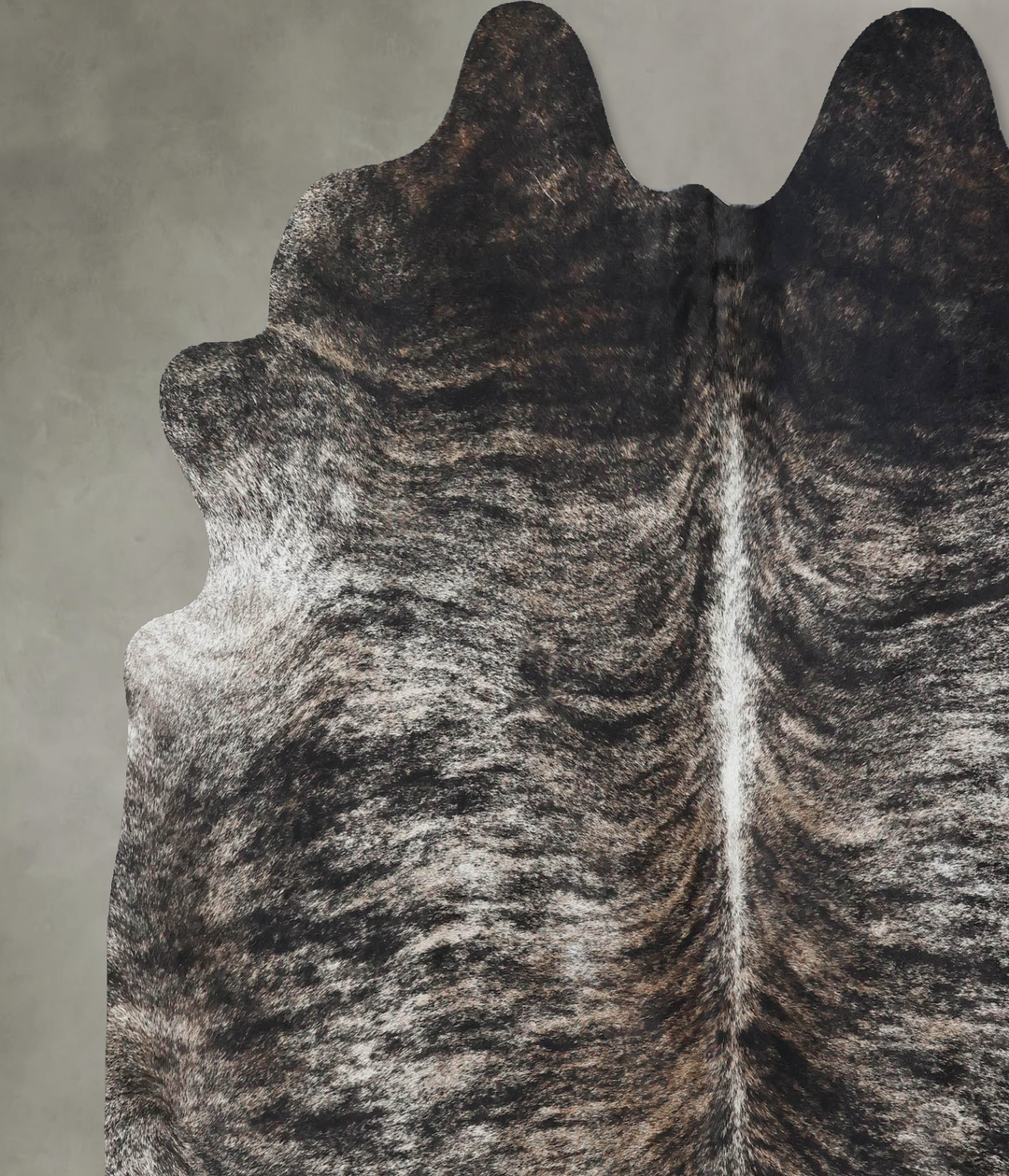 Grey Brindle X-Large Brazilian Cowhide Rug 6'11"H x 7'2"W #B17855 by H