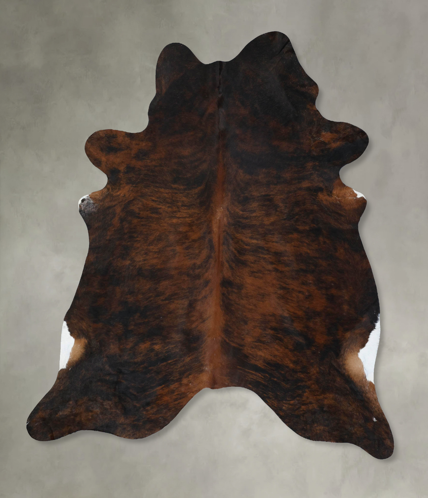 Dark Brindle XX-Large Brazilian Cowhide Rug 8'1"H x 6'6"W #B17856 by Hudson Hides