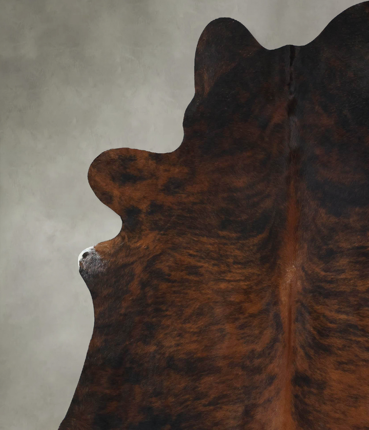 Dark Brindle XX-Large Brazilian Cowhide Rug 8'1"H x 6'6"W #B17856 by Hudson Hides