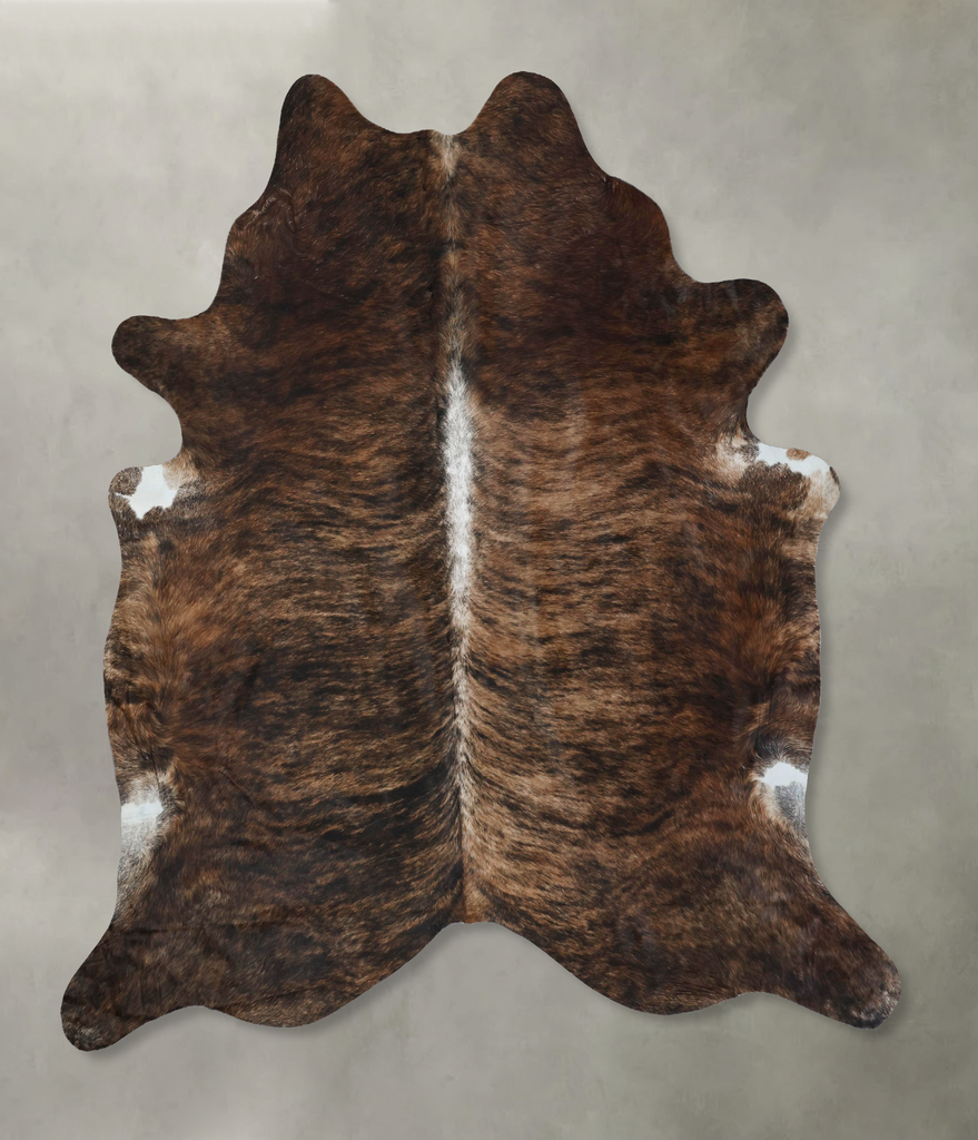Dark Brindle XX-Large Brazilian Cowhide Rug 8'9"H x 7'7"W #B17857 by Hudson Hides