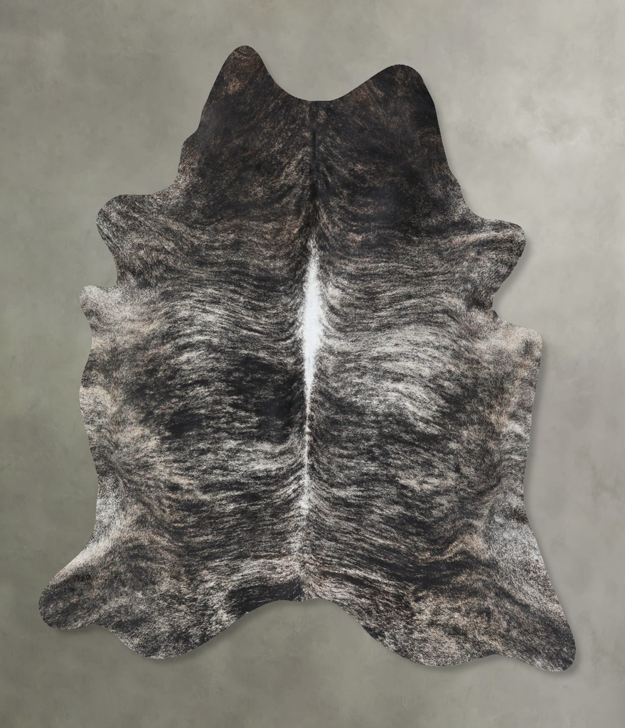 Grey Brindle XX-Large Brazilian Cowhide Rug 8'3"H x 6'8"W #B17858 by Hudson Hides