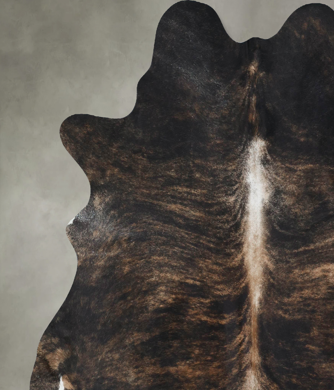 Dark Brindle XX-Large Brazilian Cowhide Rug 7'8"H x 6'10"W #B17859 by 