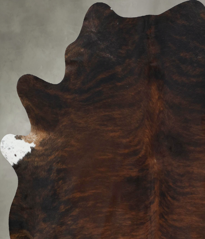 Dark Brindle X-Large Brazilian Cowhide Rug 7'1"H x 5'10"W #B17860 by Hudson Hides