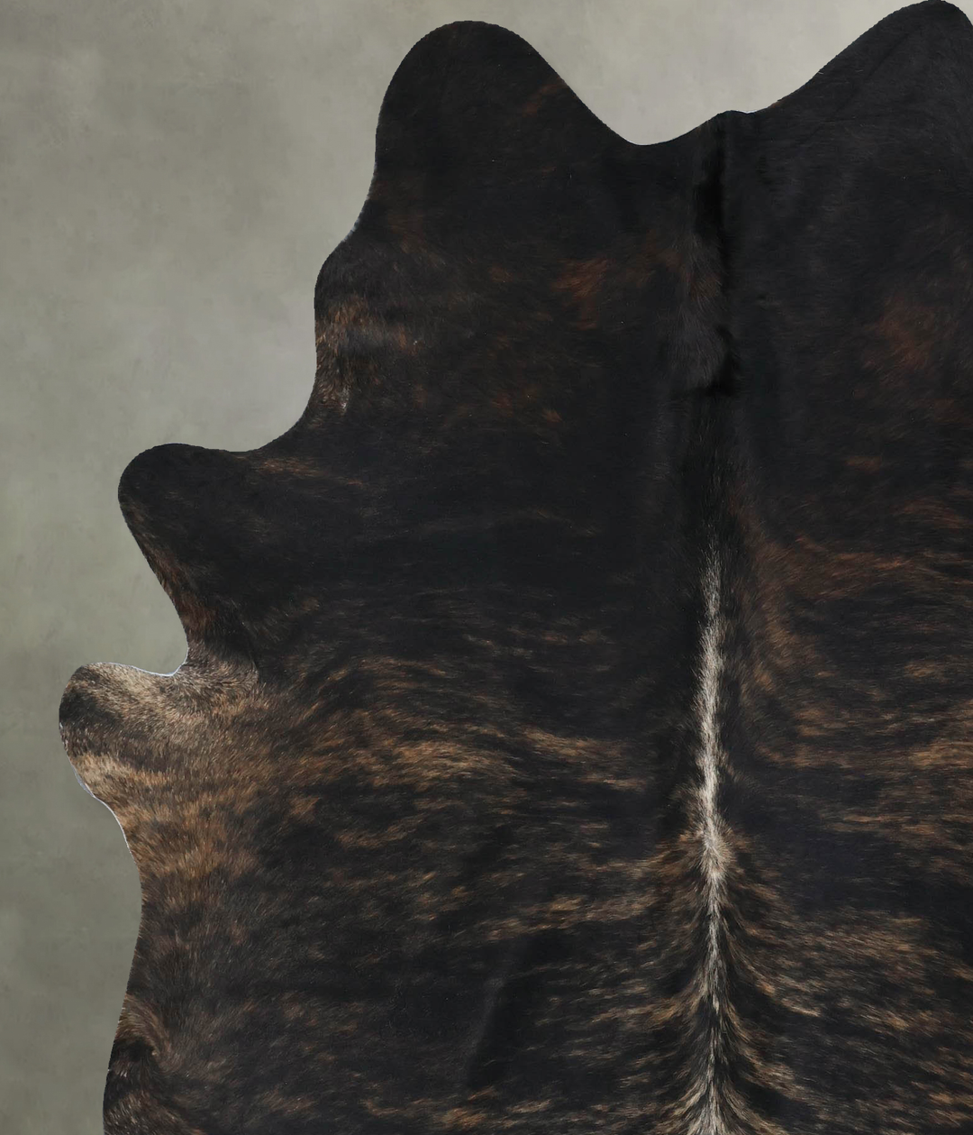 Dark Brindle X-Large Brazilian Cowhide Rug 7'8"H x 6'2"W #B17861 by Hu