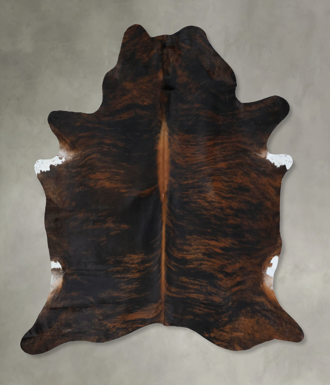Dark Brindle X-Large Brazilian Cowhide Rug 7'6"H x 6'3"W #B17862 by Hu