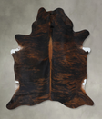 Dark Brindle X-Large Brazilian Cowhide Rug 7'6"H x 6'3"W #B17862 by Hudson Hides