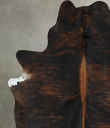 Dark Brindle X-Large Brazilian Cowhide Rug 7'6"H x 6'3"W #B17862 by Hudson Hides
