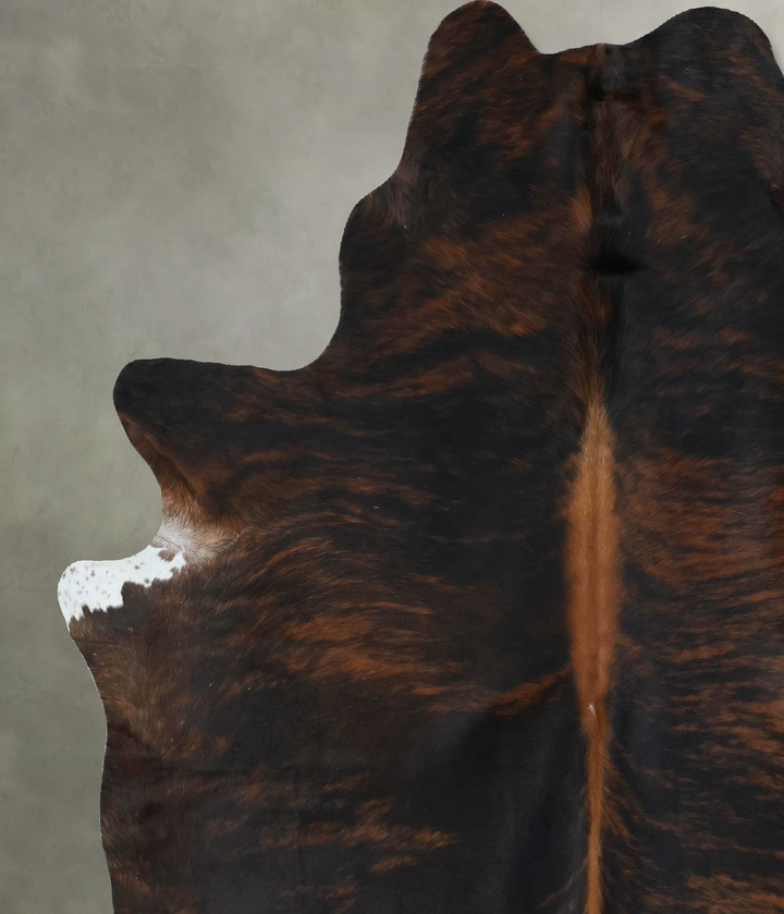 Dark Brindle X-Large Brazilian Cowhide Rug 7'6"H x 6'3"W #B17862 by Hudson Hides