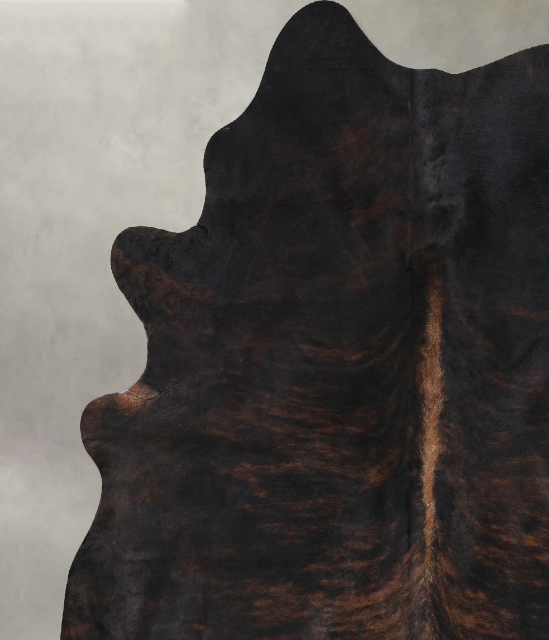 Dark Brindle X-Large Brazilian Cowhide Rug 7'6"H x 6'3"W #B17863 by Hu