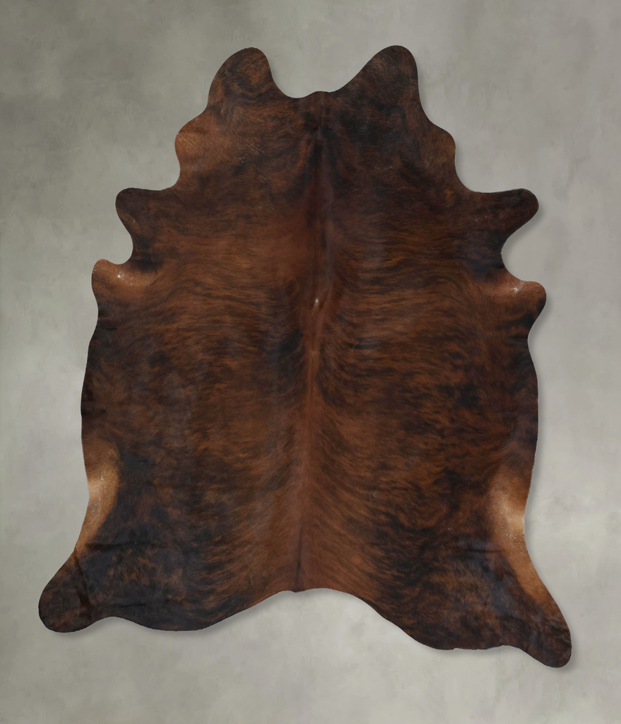 Dark Brindle XX-Large Brazilian Cowhide Rug 7'7"H x 6'8"W #B17866 by Hudson Hides