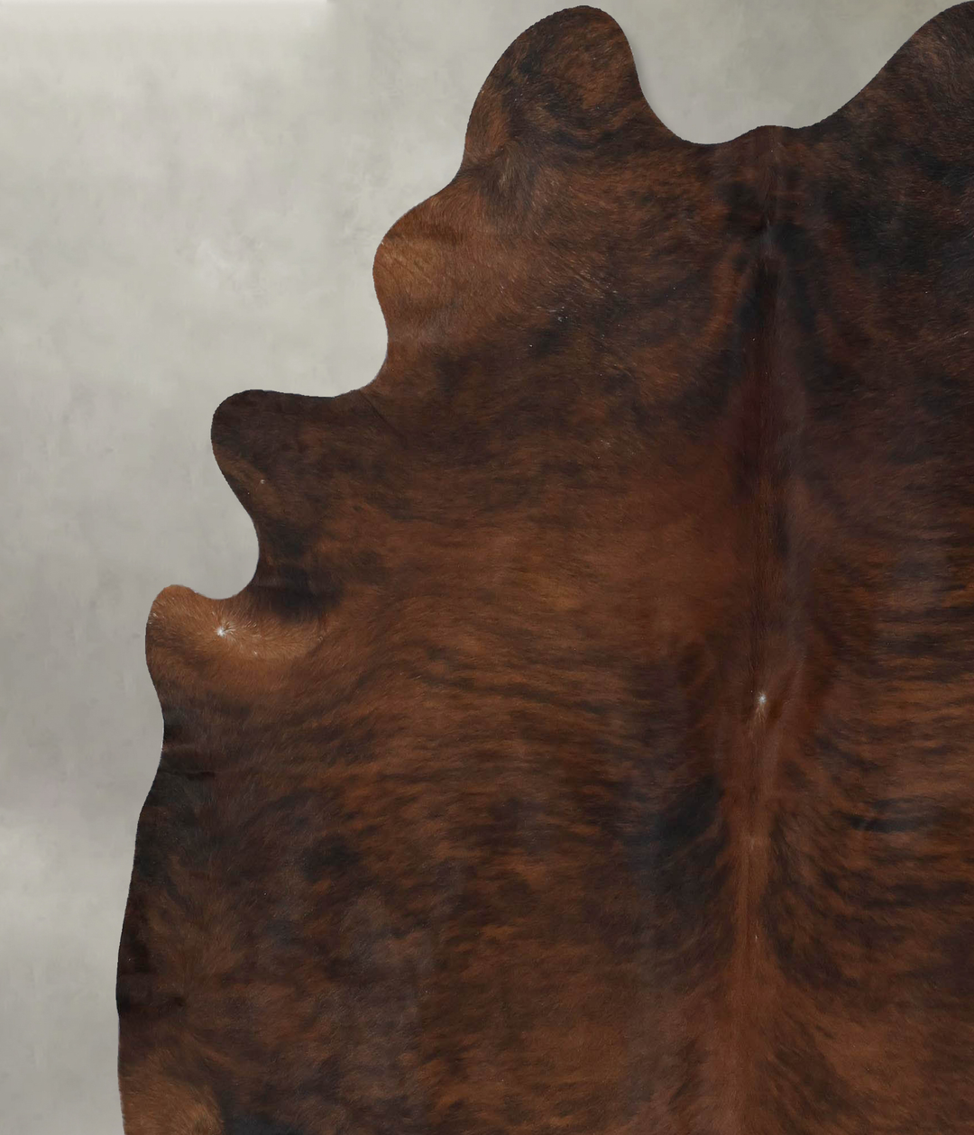 Dark Brindle XX-Large Brazilian Cowhide Rug 7'7"H x 6'8"W #B17866 by H