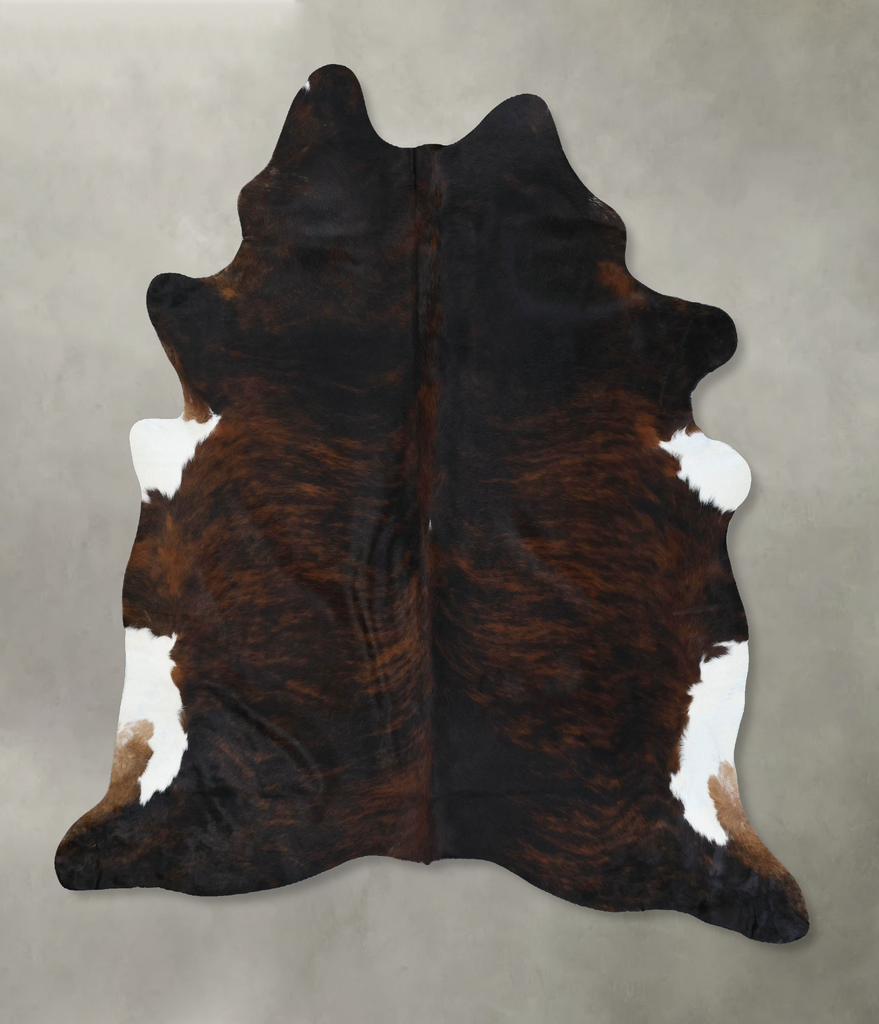 Dark Brindle XX-Large Brazilian Cowhide Rug 7'6"H x 6'9"W #B17870 by Hudson Hides