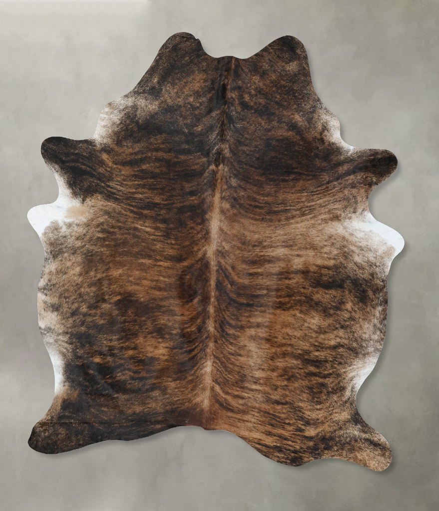Dark Brindle X-Large Brazilian Cowhide Rug 7'11"H x 6'1"W #B17871 by Hudson Hides