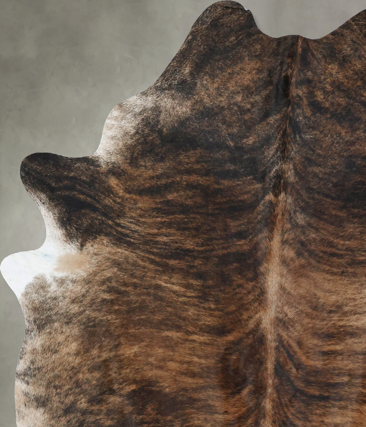 Dark Brindle X-Large Brazilian Cowhide Rug 7'11"H x 6'1"W #B17871 by Hudson Hides