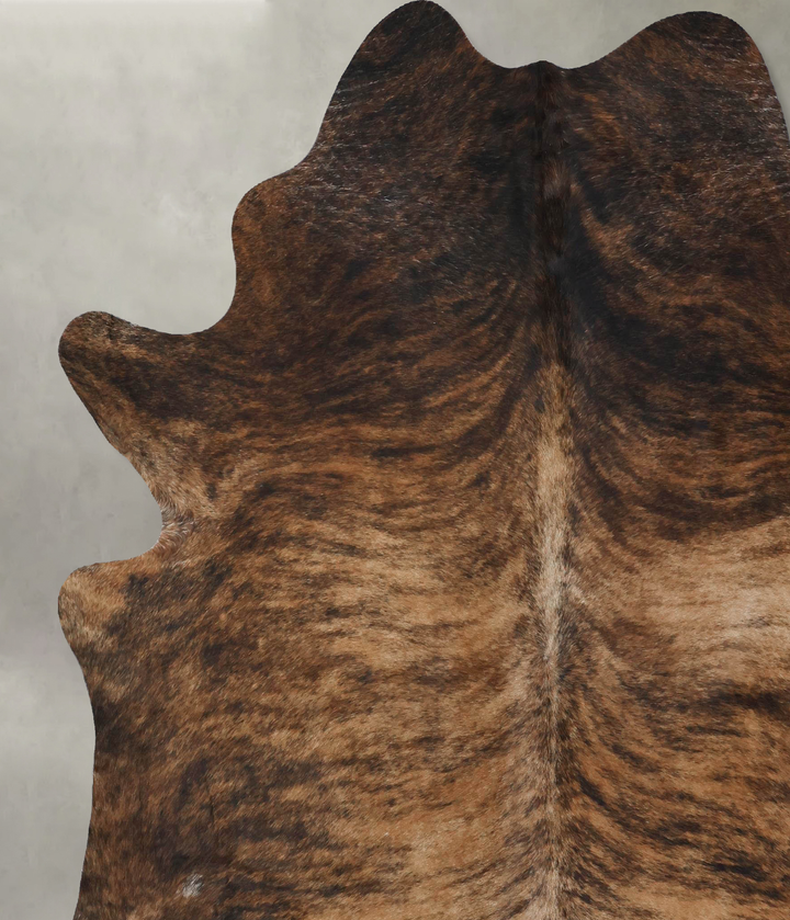 Dark Brindle XX-Large Brazilian Cowhide Rug 8'4"H x 6'11"W #B17873 by Hudson Hides