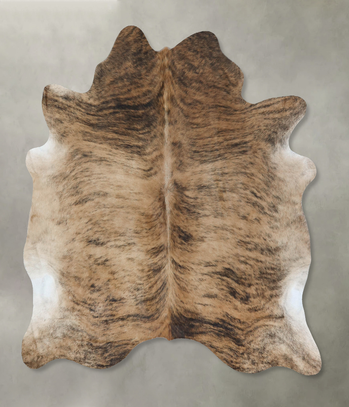 Light Brindle X-Large Brazilian Cowhide Rug 6'11"H x 6'4"W #B17875 by Hudson Hides