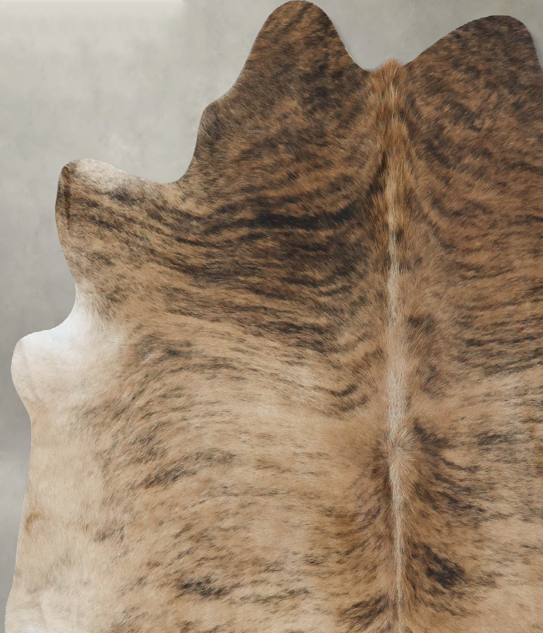 Light Brindle X-Large Brazilian Cowhide Rug 6'11"H x 6'4"W #B17875 by 