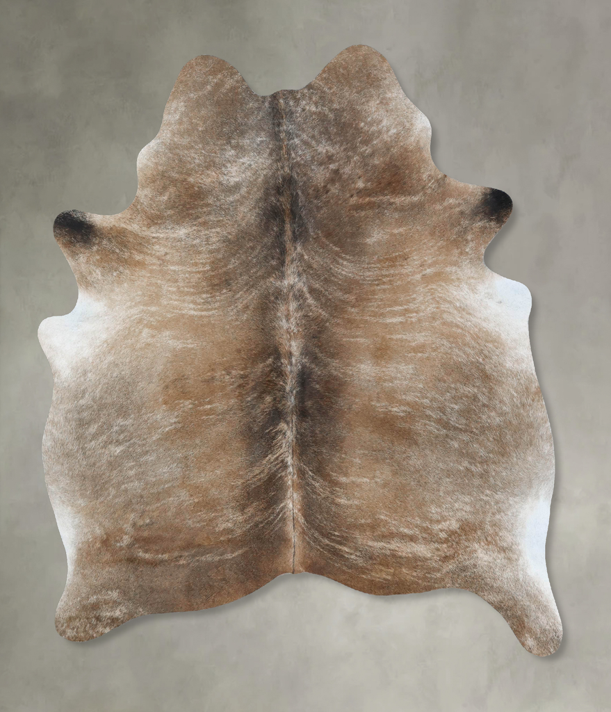 Light Brindle Large Brazilian Cowhide Rug 6'5"H x 5'2"W #B17877 by Hudson Hides