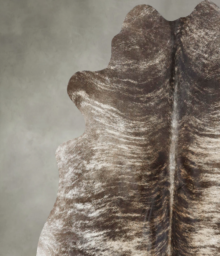Light Brindle Large Brazilian Cowhide Rug 6'3"H x 6'2"W #B17880 by Hudson Hides