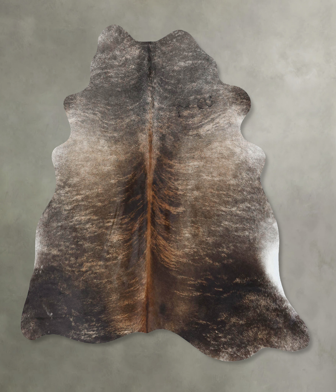 Light Brindle Large Brazilian Cowhide Rug 5'10"H x 5'9"W #B17881 by Hu