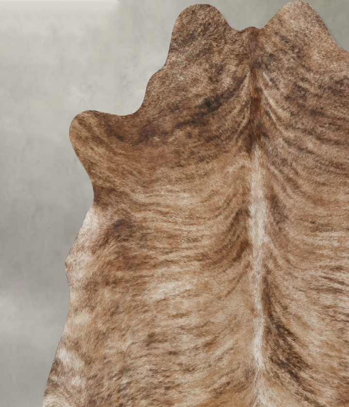 Light Brindle X-Large Brazilian Cowhide Rug 6'9"H x 6'6"W #B17882 by Hudson Hides