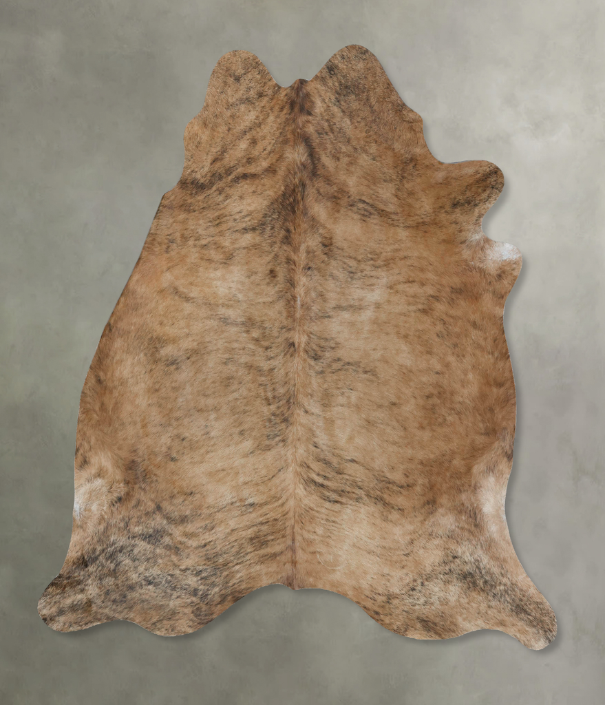 Medium Brindle X-Large Brazilian Cowhide Rug 6'10"H x 6'6"W #B17883 by Hudson Hides