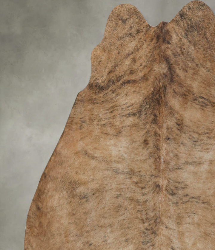 Medium Brindle X-Large Brazilian Cowhide Rug 6'10"H x 6'6"W #B17883 by Hudson Hides