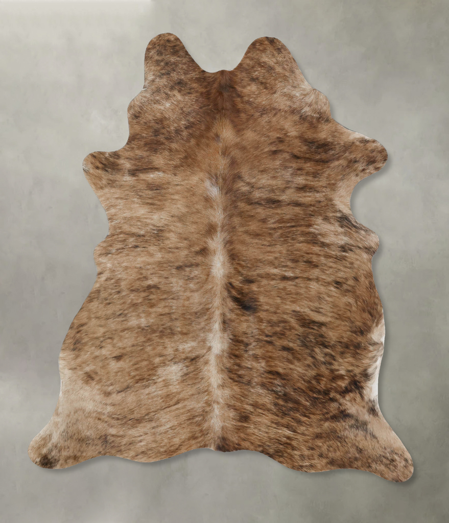 Medium Brindle X-Large Brazilian Cowhide Rug 7'4"H x 5'11"W #B17884 by Hudson Hides