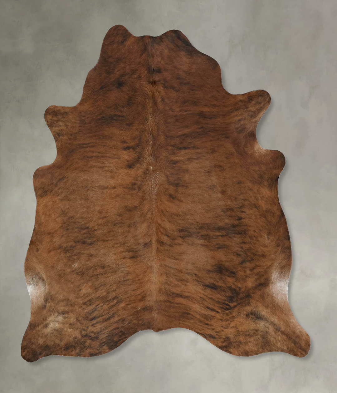 Medium Brindle Large Brazilian Cowhide Rug 6'6"H x 5'10"W #B17885 by H