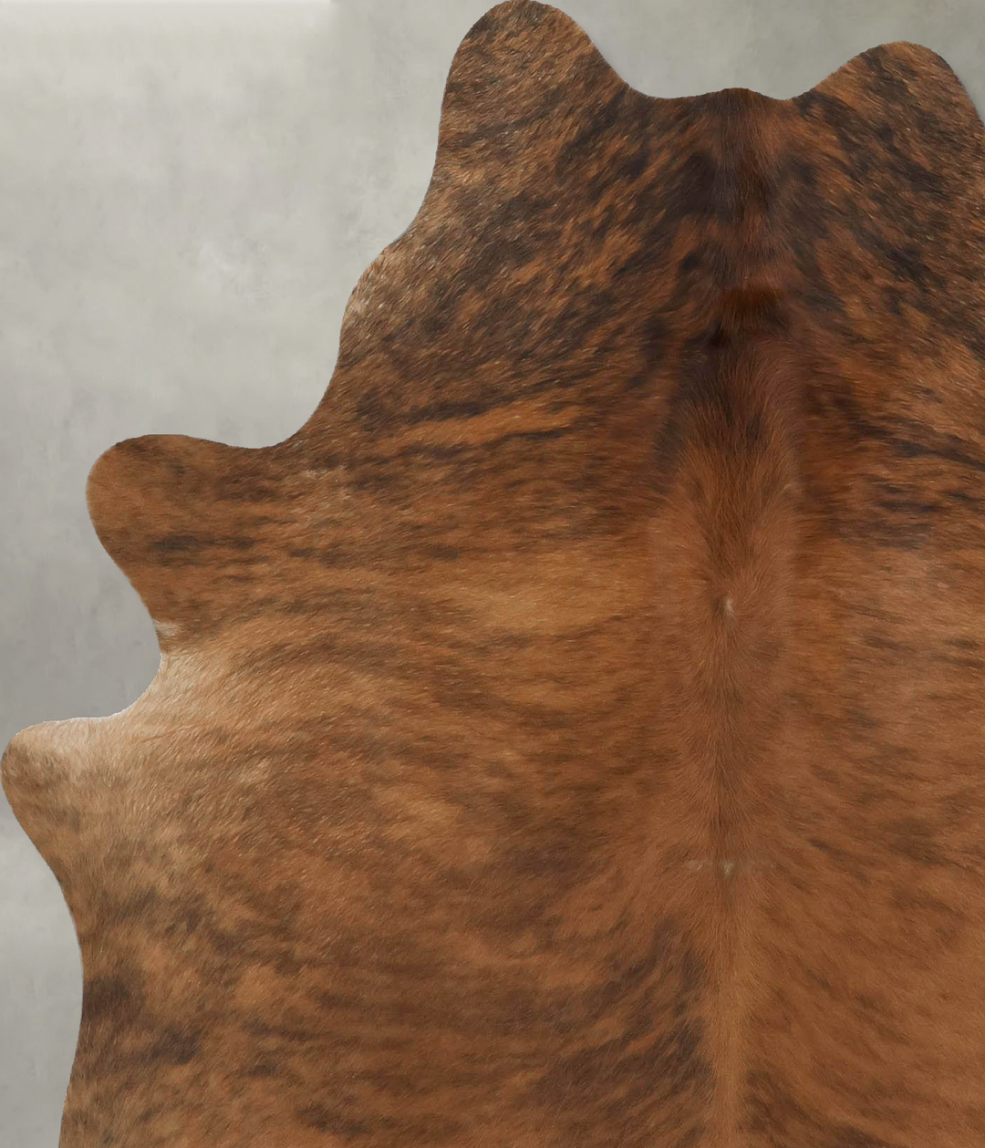 Medium Brindle Large Brazilian Cowhide Rug 6'8"H x 5'6"W #B17888 by Hu