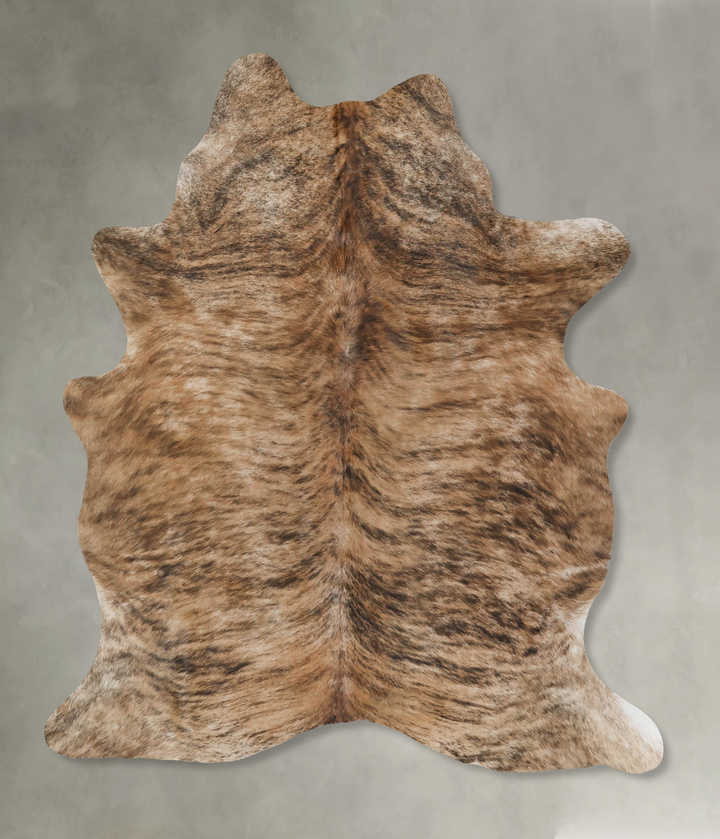 Light Brindle X-Large Brazilian Cowhide Rug 7'6"H x 5'9"W #B17890 by Hudson Hides
