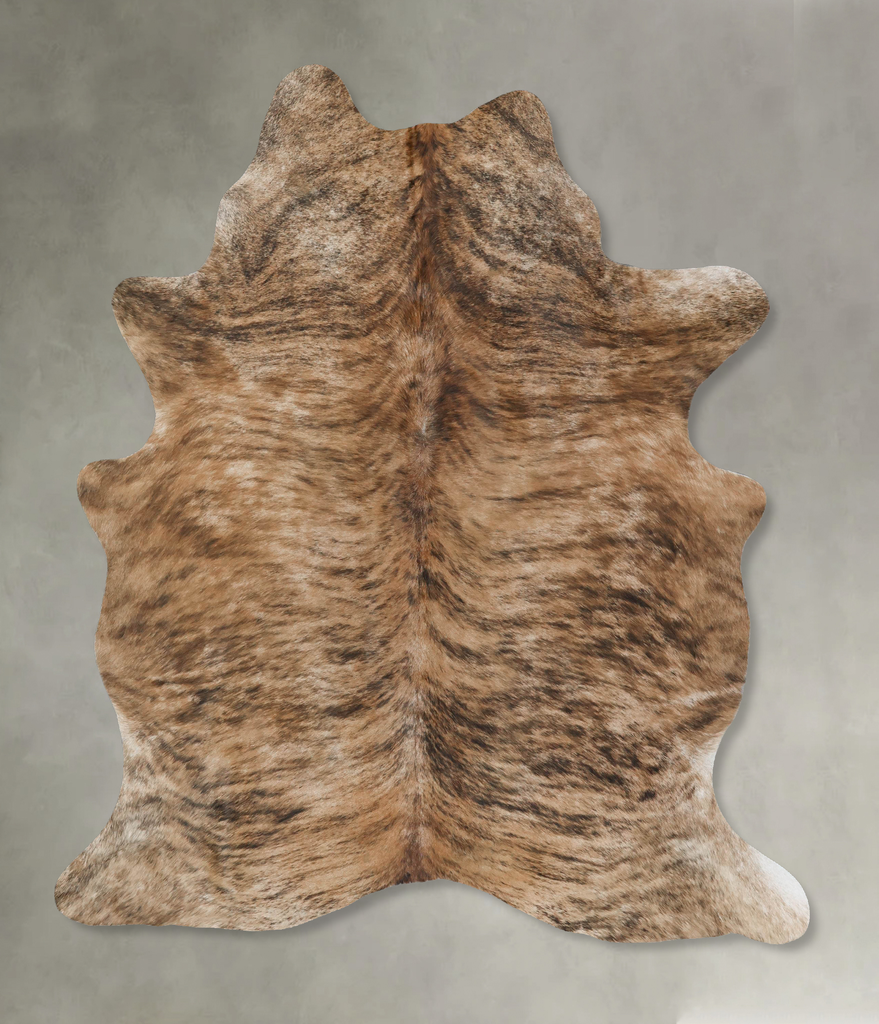 Light Brindle X-Large Brazilian Cowhide Rug 7'6"H x 5'9"W #B17890 by Hudson Hides