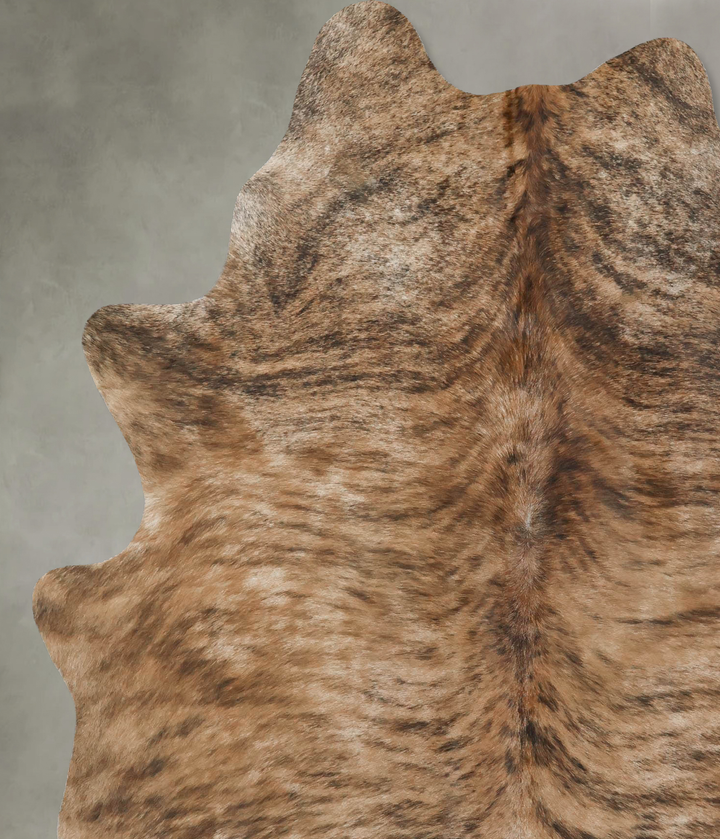 Light Brindle X-Large Brazilian Cowhide Rug 7'6"H x 5'9"W #B17890 by Hudson Hides