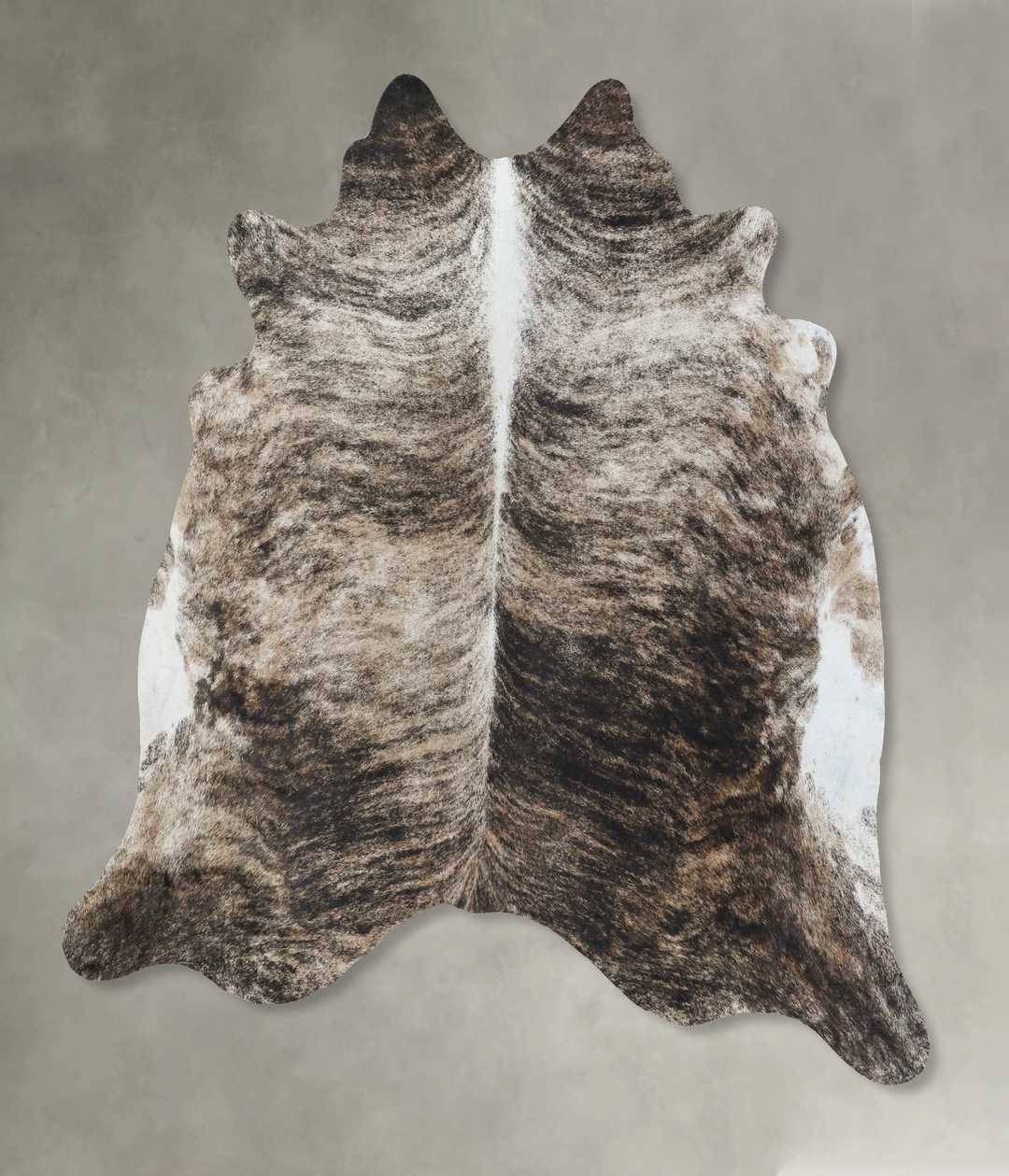 Grey Brindle X-Large Brazilian Cowhide Rug 6'9"H x 6'11"W #B17894 by H